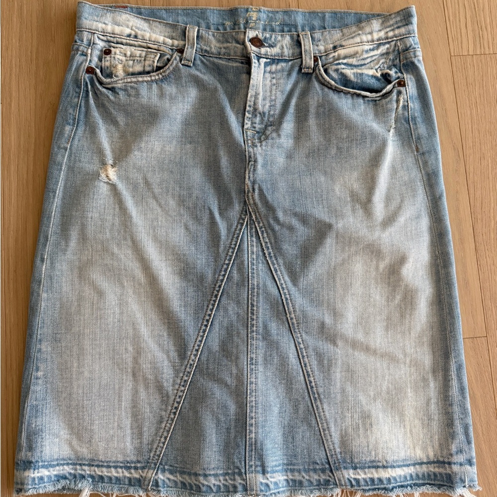 7for all man kind denim skirt